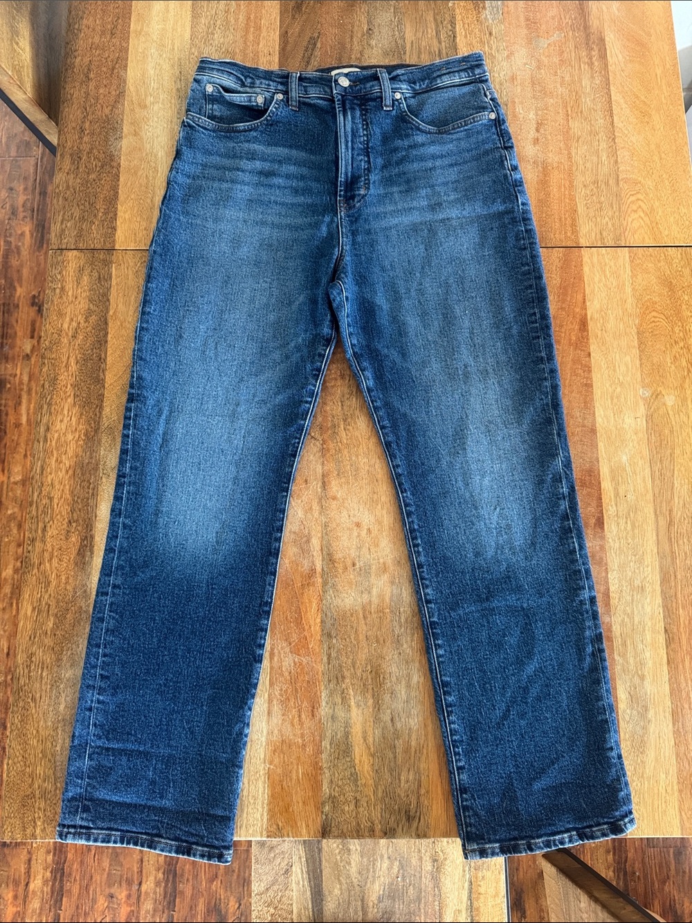 Madewell Women's Dark Blue 90’s Straight-Leg Jeans
